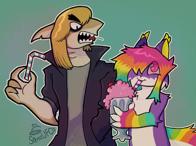 Design and fursona belong to @imgayforv2 on twt