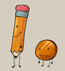 Pencil and Coiny from BFDI